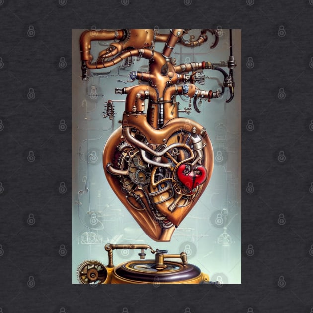 Steampunk mechanical heart by Dendros-Studio